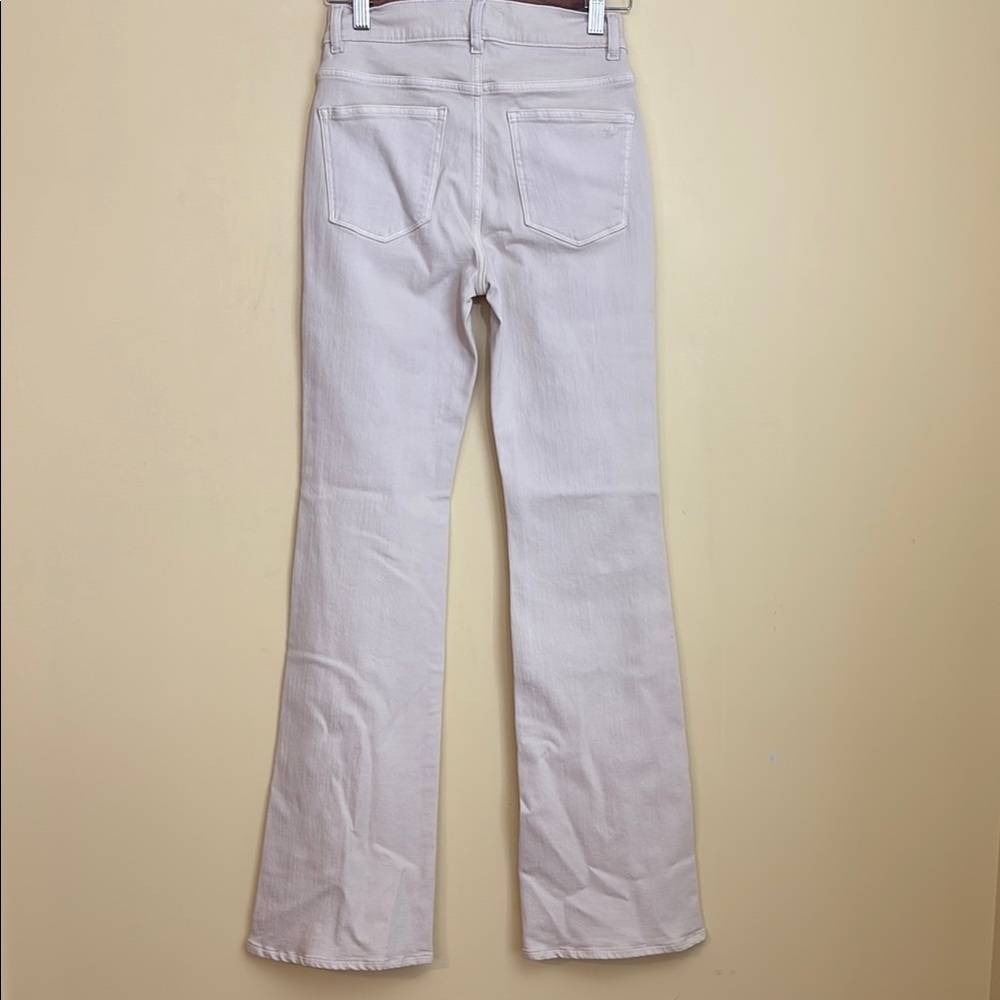 DL1961 Bridget Instasculpt High Rise Bootcut Hem Split Jeans Ecru Size 26 - Picture 17 of 17